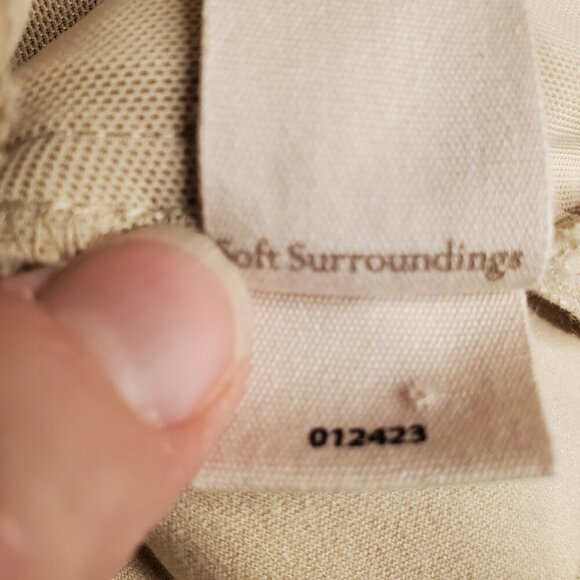 SOFT SURROUNDINGS SZ MP Khaki Beige Soft Essential™ Superla Slim Leg Crop Pants - Picture 11 of 11